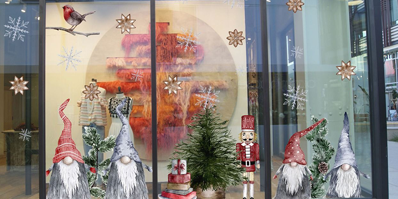 Merry christmas santa claus decoration window sticker | Huetion