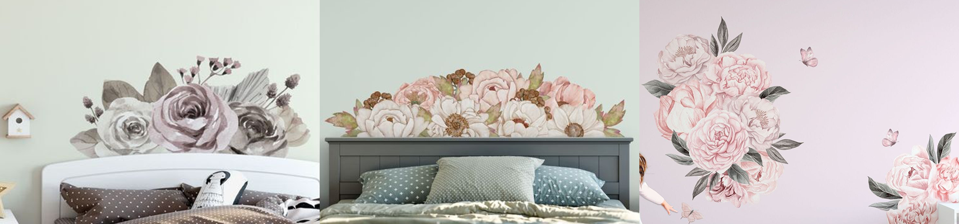 Flower wall stickers best design for bedroom | Huetion