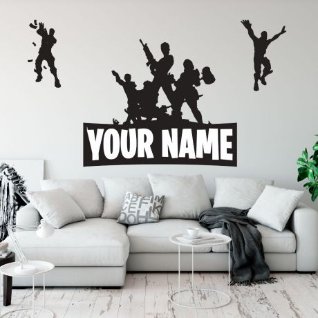 Personalized fighting fortnite vinyl wall sticker | Huetion