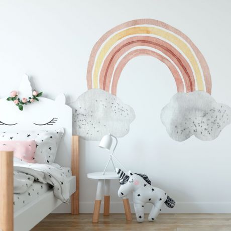 Rainbow wall stickers wall decals for kids room | Huetion