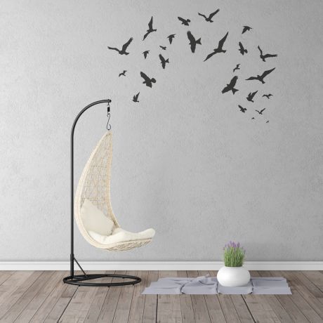 Beautiful flying birds wall decal in different size | Huetion