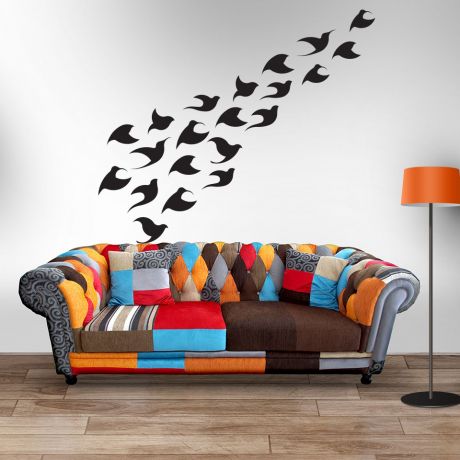 Hotchpotch birds vinyl wall stickers | Huetion