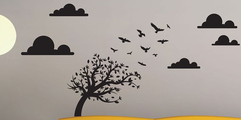 Sky touches the nature vinyl wall sticker | Huetion