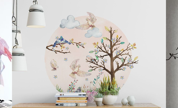 imaginative decorating using birds wall stickers | Huetion