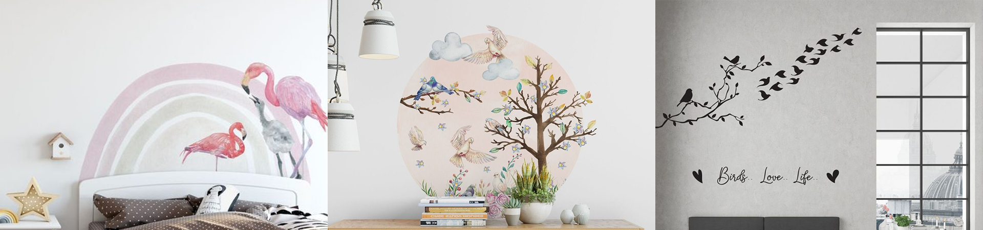 imaginative decorating using birds wall stickers | Huetion