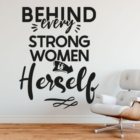 Women empowerment office motivational quotes vinyl wall stickers | Huetion