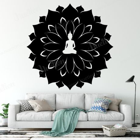 Wall decal buddha statue wall art | Huetion