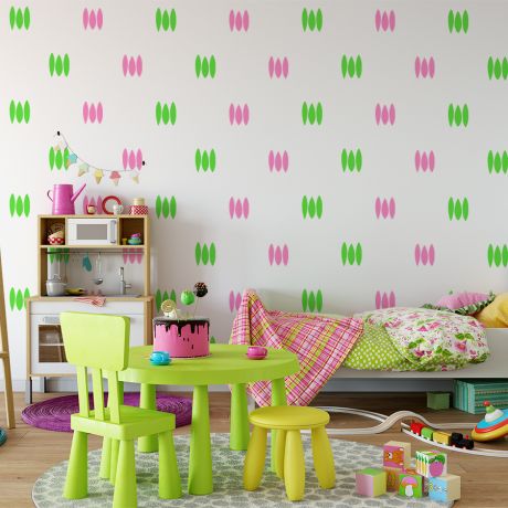 Abstract boho wall stickers set of 80 lines wall decal | Huetion