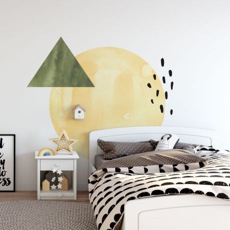 Abstract sun triangle and dots decal | Huetion