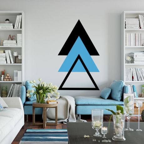 Abstract triangle boho shapes decal | Huetion