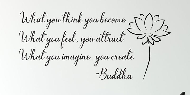 Buddha wall art decals yoga wall art decal | Huetion