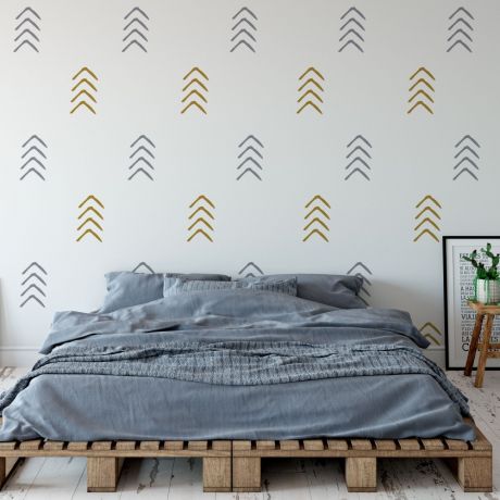 Set of 24 arrows pattern wall decals | Huetion