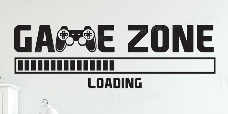 Gamer zone gaming wall decals | Huetion