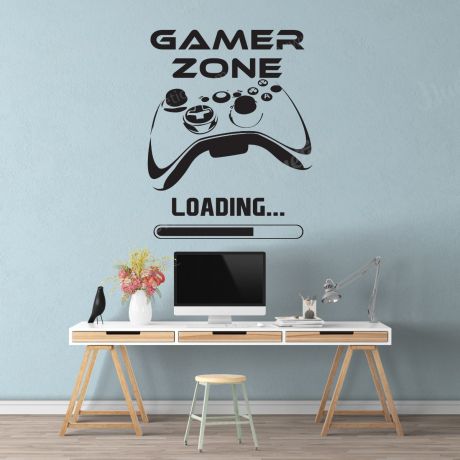 Gamer zone wall stickers for gamer wall decor | Huetion