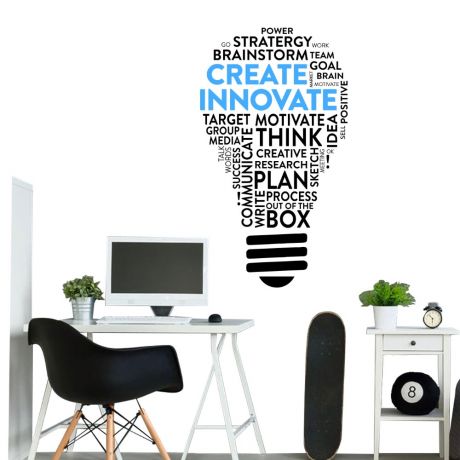 Innovate inspirational quote office wall art motivational quote wall decals | Huetion