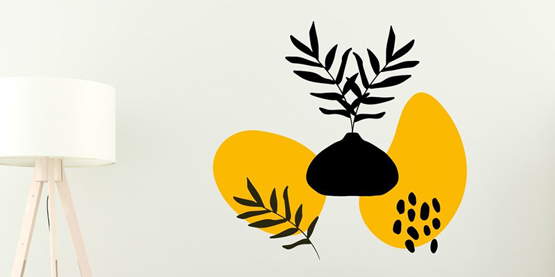 Abstract shapes wall decals | Huetion