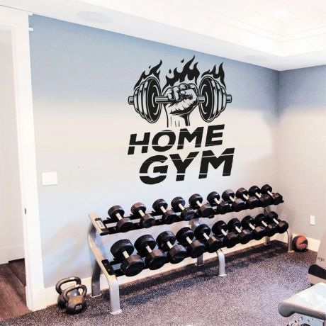 Fitness home gym wall sticker decal art bedroom vinyl wall art | Huetion