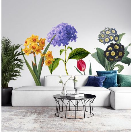 Floral wall sticker floral vinyl wall stickers decals for home decor | Huetion