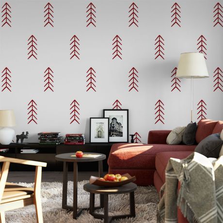 Set of 60 arrows pattern geometric wall decals abstract wall art | Huetion