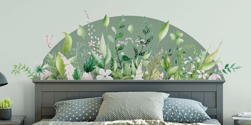 Floral wall mural decals floral wall art floral wall art | Huetion