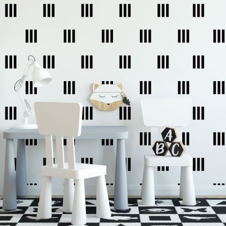 lines pattern wall decal | Huetion