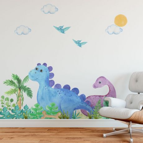 Dinosaur wall stickers for kids room home decor | Huetion