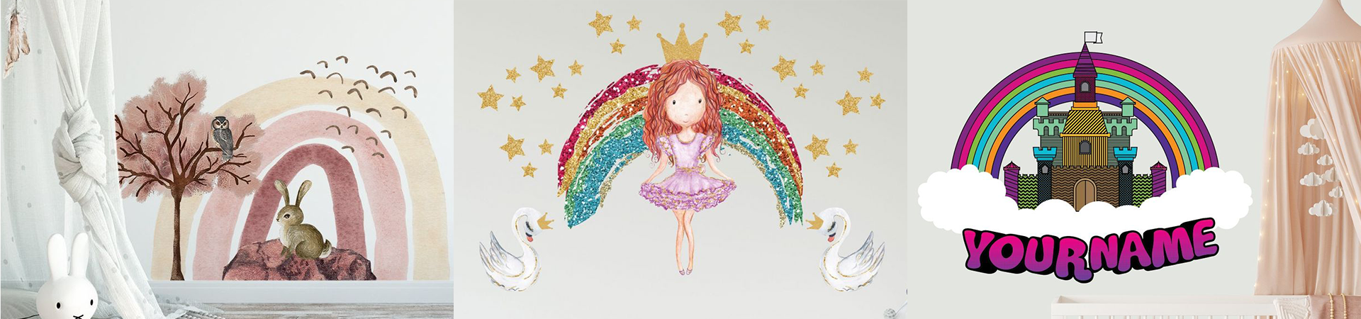 Rainbow Wall Decals | Huetion