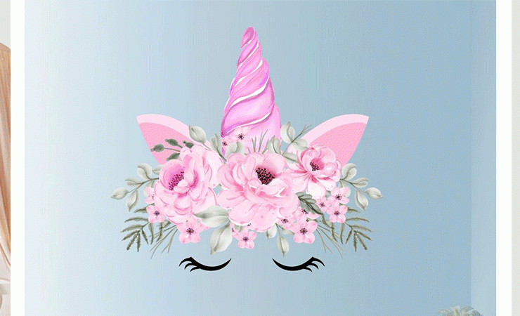 Unicorn Wall Decal | Huetion