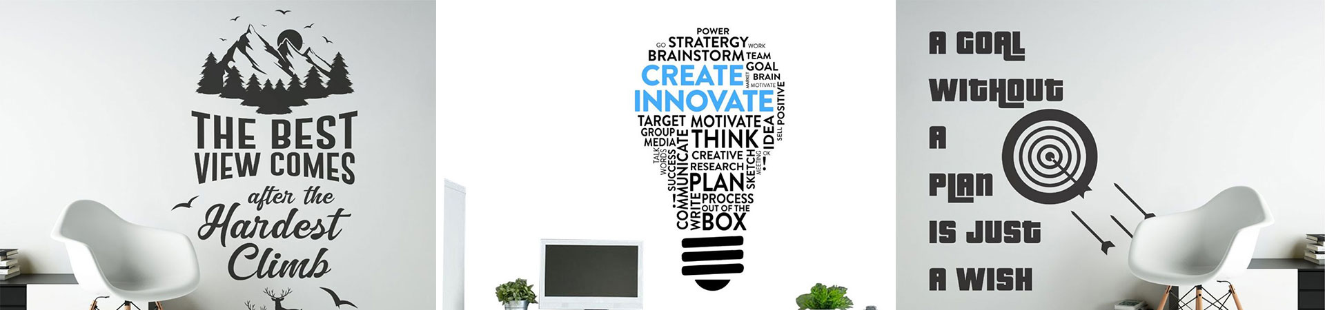 Motivational Wall Stickers | Motivational Wall Decals | Huetion