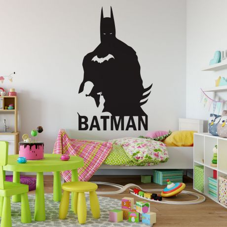 Batman vinyl wall art sticker for children themed room | Huetion