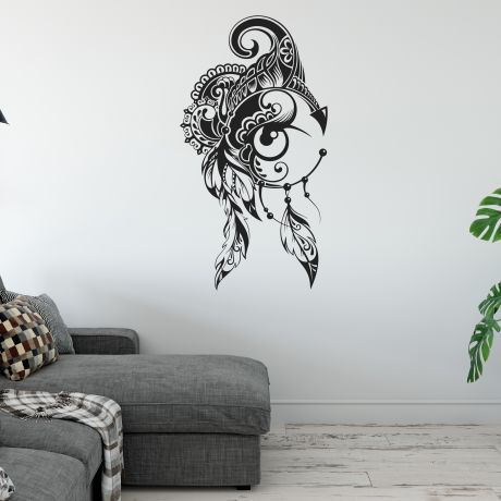 Leonardo Da Vinci Painting Floral pattern design Vinyl wall stickers | Huetion