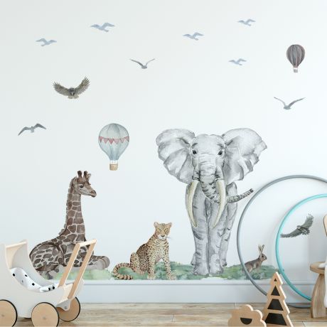 Home decor elephant decal tiger wall decal vinyl | Huetion