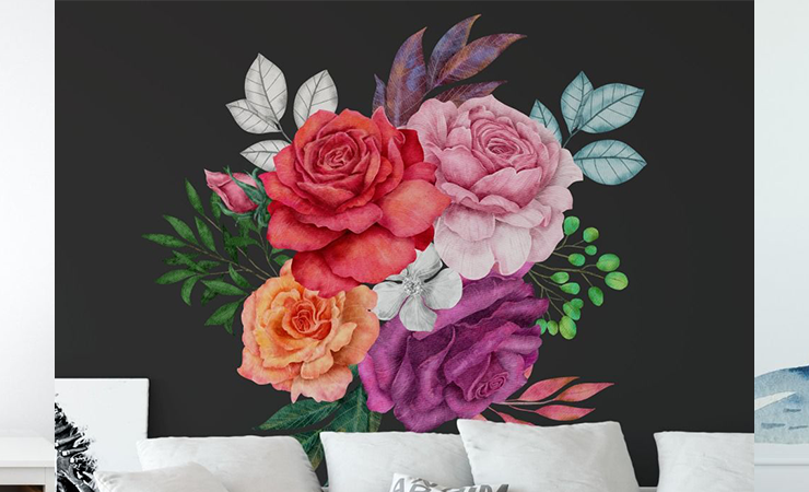 oomph up your space with a tropical wall mural | Huetion