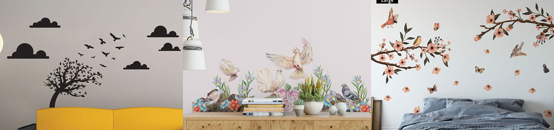 Birds Wall Stickers | Birds Wall Decals | Huetion