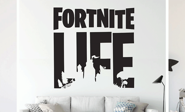 Fortnite Wall Stickers | Gaming Wall Stickers | Huetion