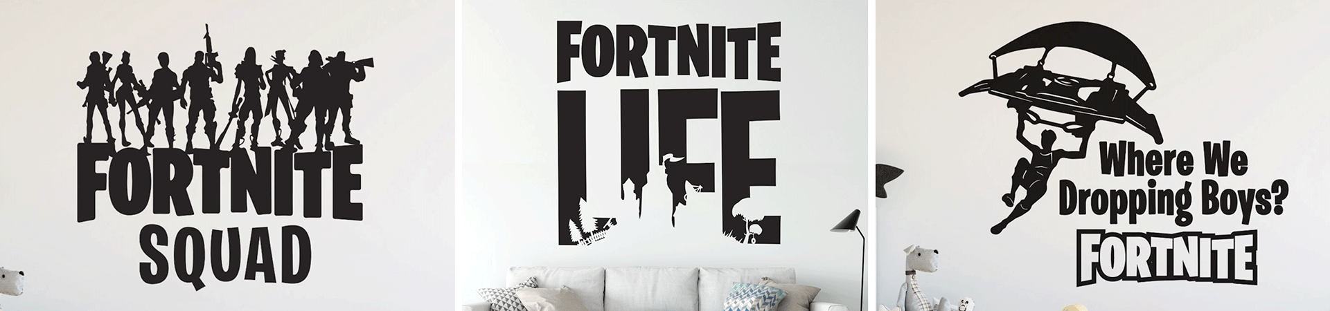 Fortnite Wall Stickers | Gaming Wall Stickers | Huetion