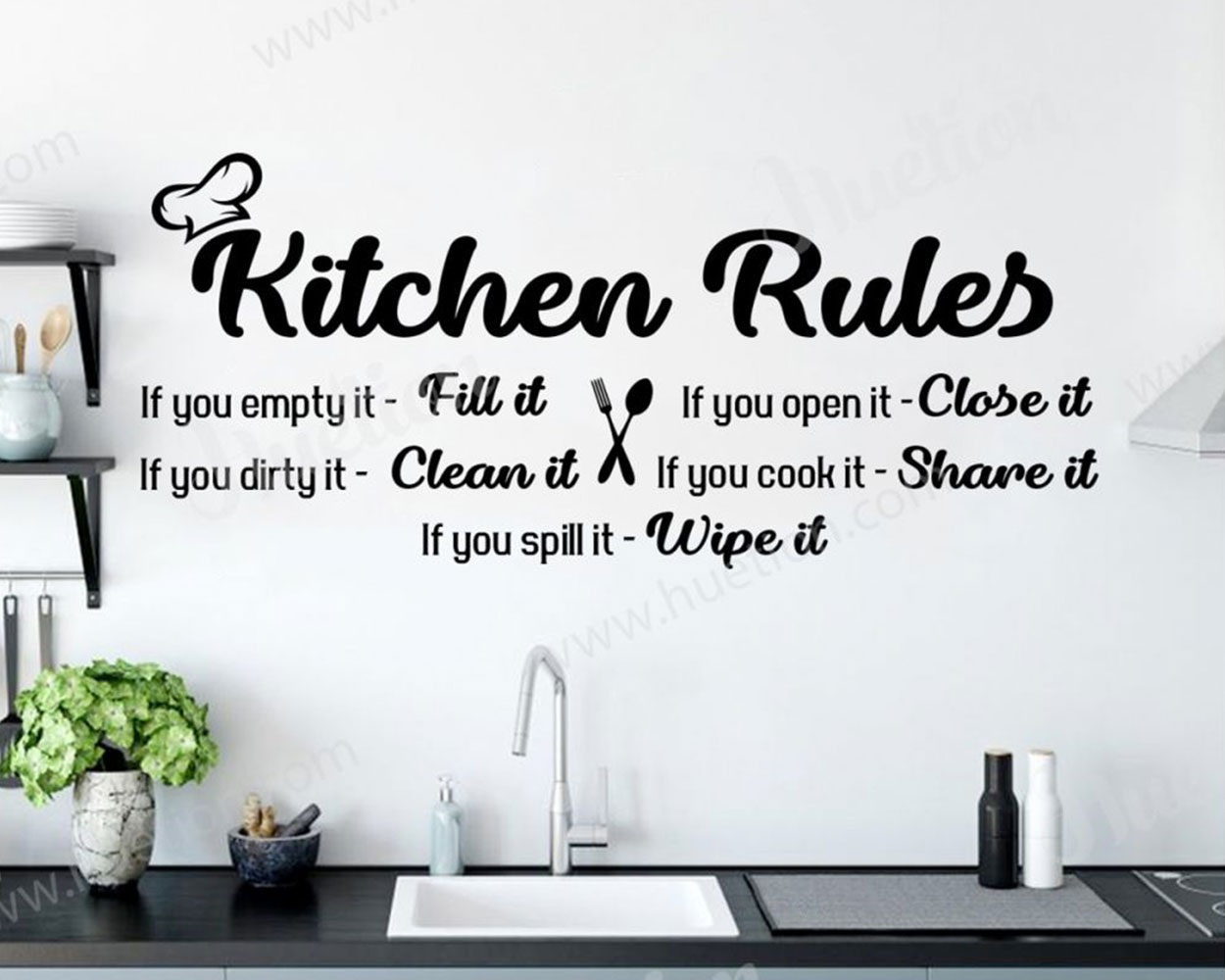 Kitchen Quotes Wall Stickers | Huetion