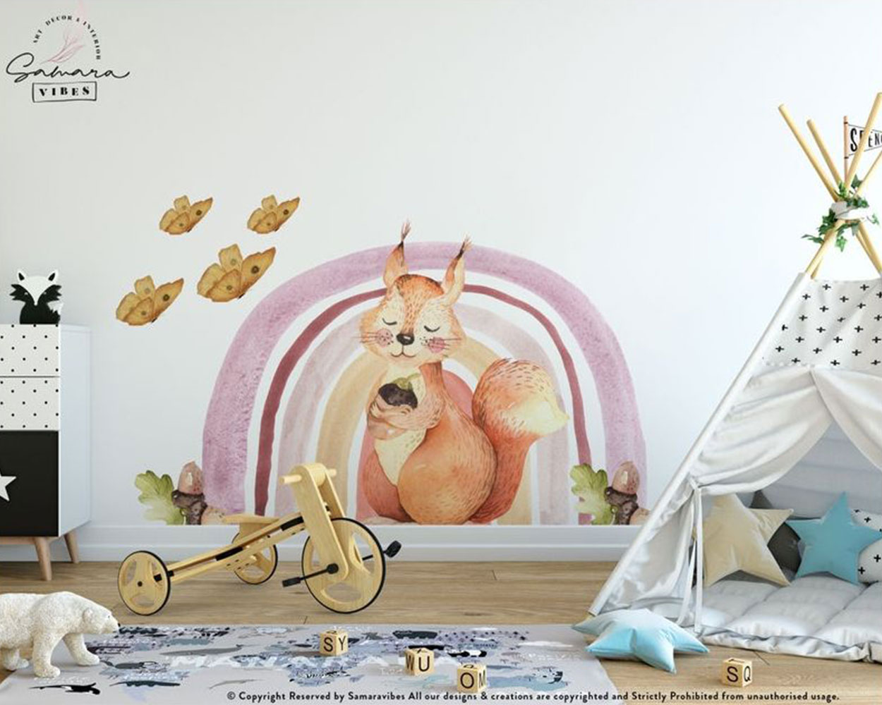 Nursery Rainbow Wall Stickers | Huetion