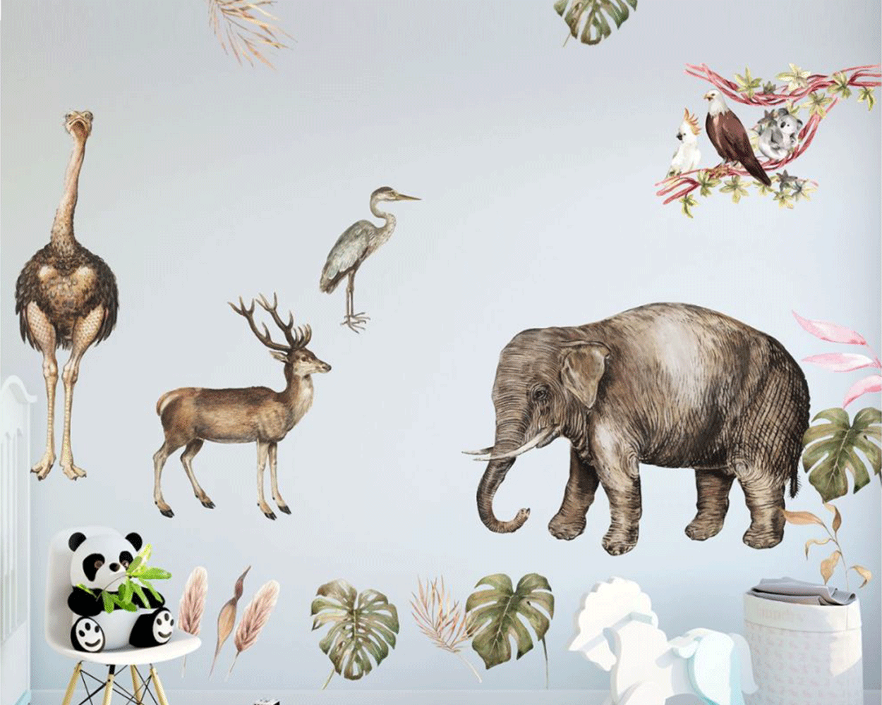 Safari Animals Wall Stickers | Huetion
