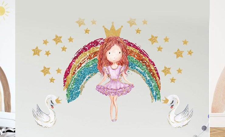 Improve the decoration of your bedroom with a rainbow wall decal | Huetion