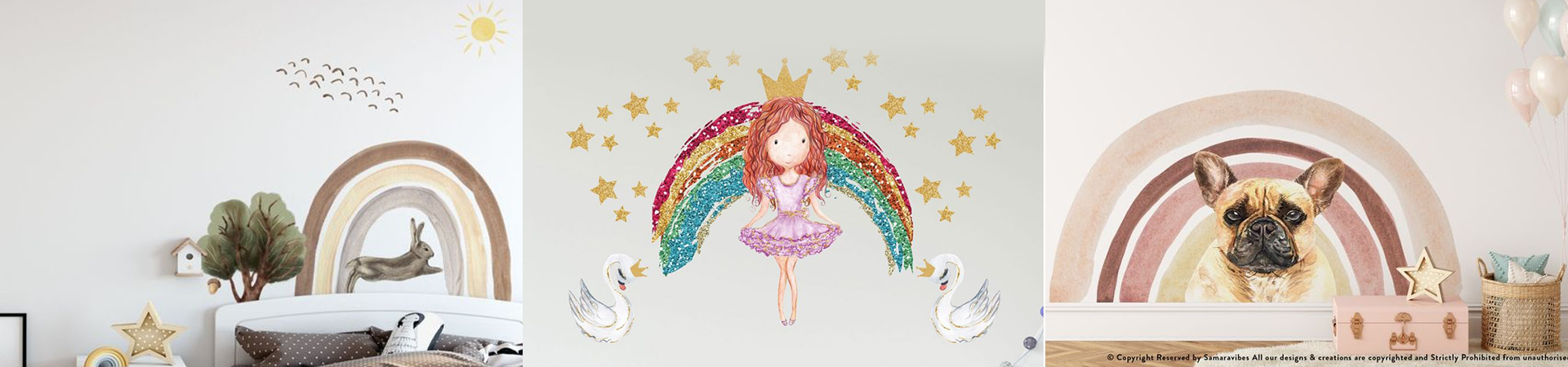 Improve the decoration of your bedroom with a rainbow wall decal | Huetion