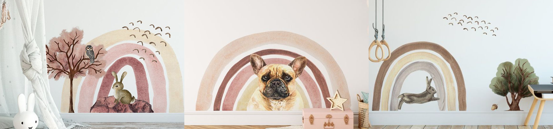 Add bohemian charm in modern nurseries with boho rainbow theme | Huetion