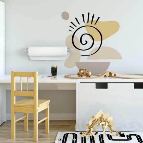 Boho shapes wall stickers abstract shapes wall decals | Huetion