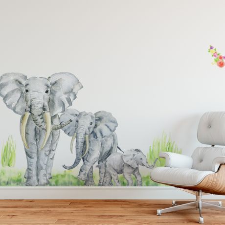 Elephant wall decor animal wall sticker for children | Huetion