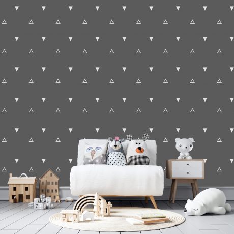 Filled and outlined triangle wall decals pattern vinyl wall wall sticker | Huetion