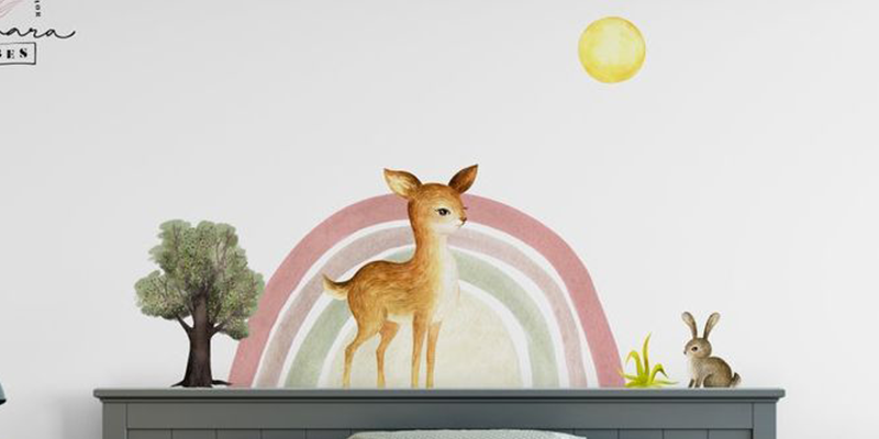 Boho Wall Stickers Girl bedroom rainbow wall stickers nursery decoration home decorations.