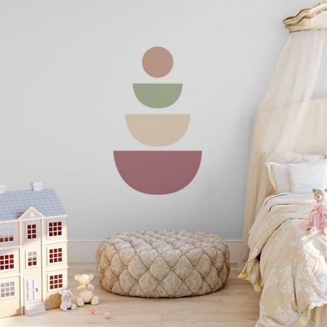 Half circles Boho Shapes Geometric Wall Decor Abstract Wall Art | Huetion