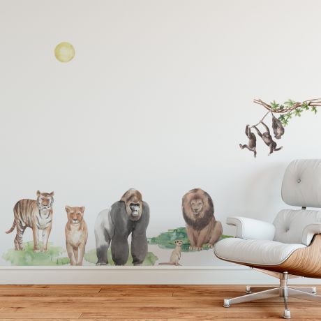 Jurassic park theme wall stickers wall mural decals | Huetion