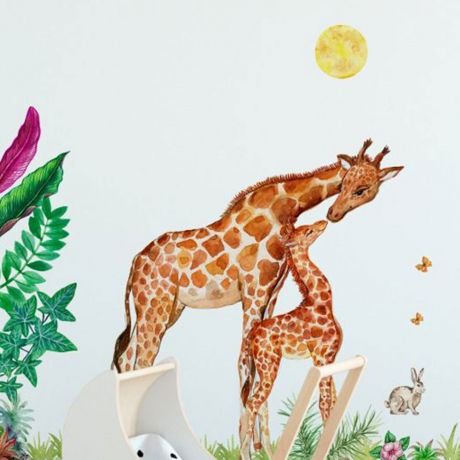 Girl Room Kids room giraffe wall sticker | Huetion