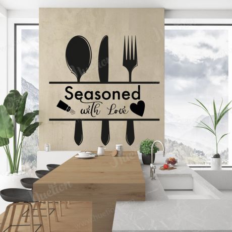Kitchen quote wall decor for home kitchen wall art decal | Huetion